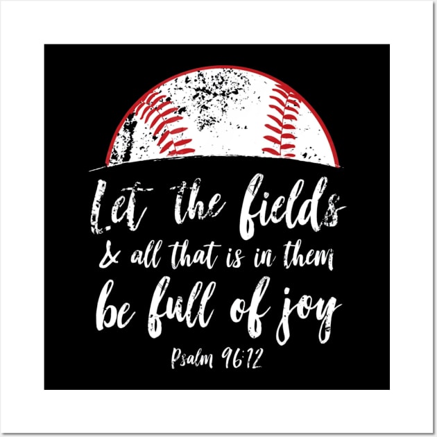 Baseball Bible Verse Cute Christian Psalm 96 Wall Art by Vigo